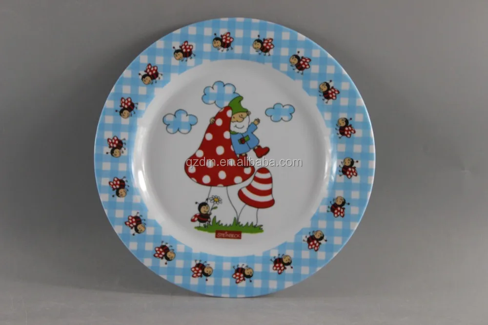 2016 Popular Pattern Melamine Kids Plate