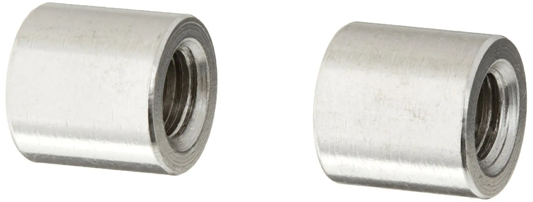 Uxcell a16050300ux0572 M6x1mm Threaded Sleeve Rod Bar Stud Round Coupling Connector Tube Nuts 10pcs