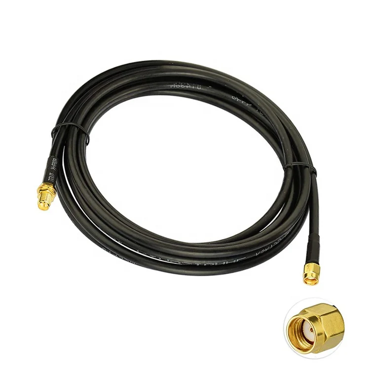 Low-loss Antenna Cables 3DFB RP SMA-MALE to RP SMA-Female Bulkhead 3DFB Coax Cable - ANKUX.COM