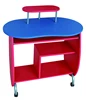 Wood sliding household writing computer table with storage