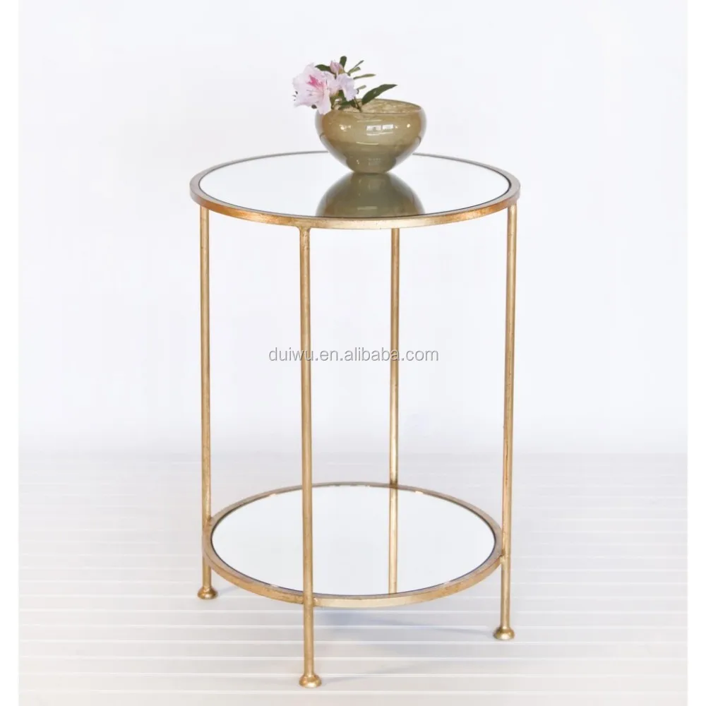 Factory Hot Sale Living Room Decorative Small Round Gold Side Table