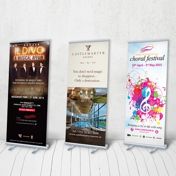 Roll Up Banner Size 85*200cm Aluminum Vertical Banner 