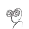 Wholesale Cheap Fashion Round 925 Sterling Silver Spiral Ring for Girl