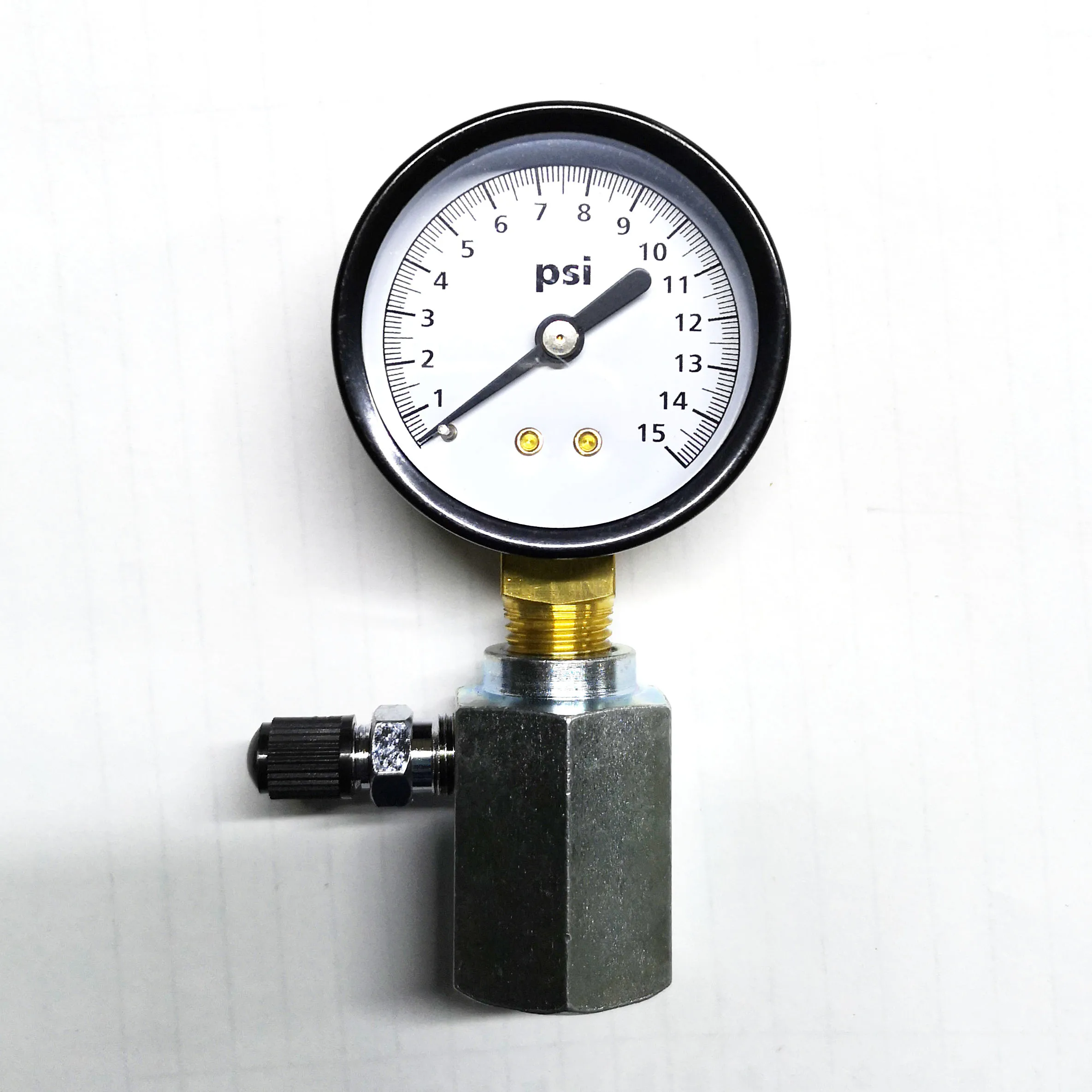 2.0" 15psi Low Copper Alloy Bourdon Tube Gas Manometer Instrument Lpg