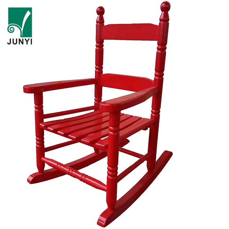Wooden Rocking Rocker Red Child Rocking Chair Porch Rocker Indoor Or