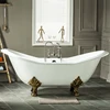 Classic Double Slipper Cast Iron Claw Foot Tub / Freestanding Cast Iron Bath