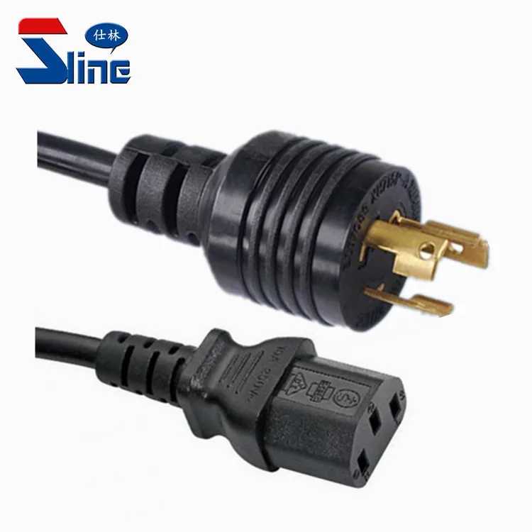 Usa Twist Lock Plug Nema L715p To Iec 320 C13 Locking Power Cord Cable