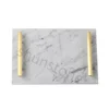Factory Wholesale White Marble Serving Tray with Gold Handles