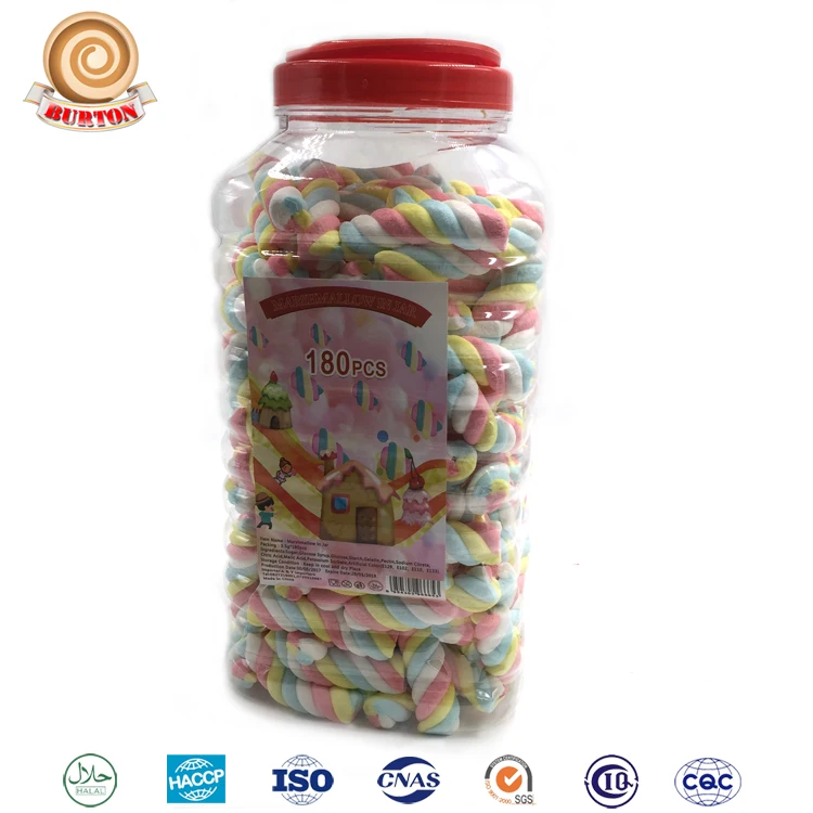 3.5g Halal Bulk Colored Mini Twist Marshmallow Buy Colored