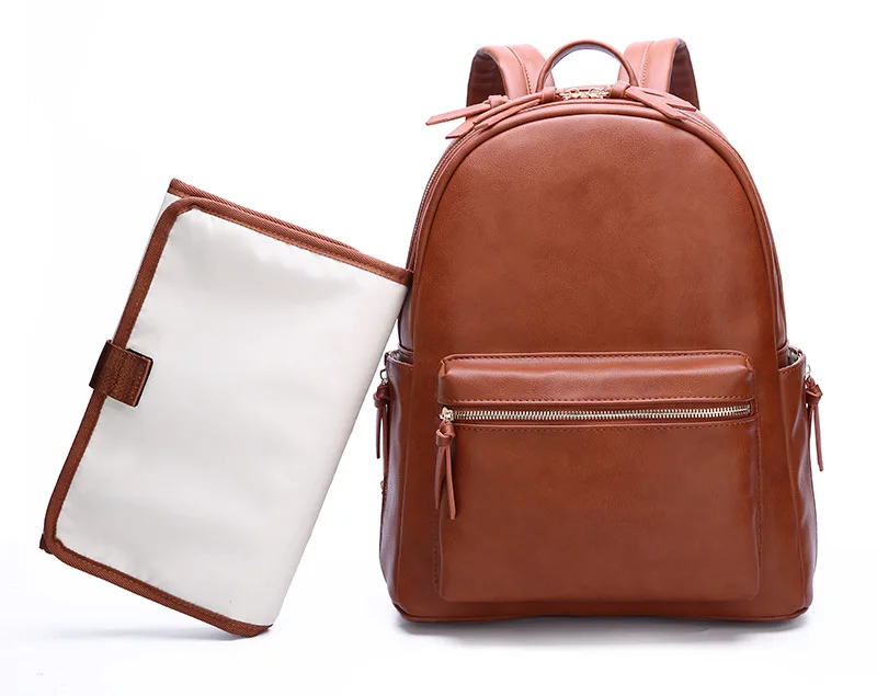 mom leather backpack