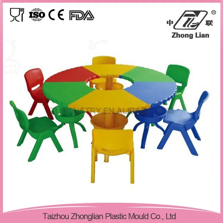 Primary School Furniture Colorful Scallop Style Children Table And Chair Buy Primary School