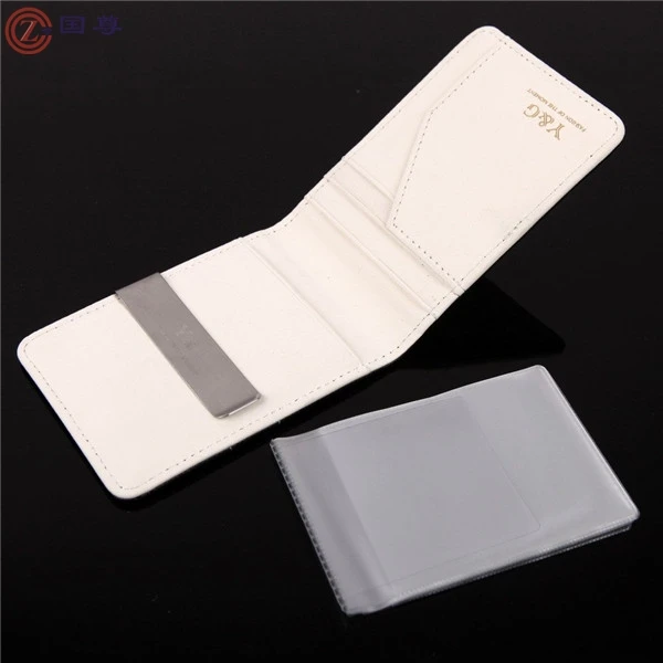 Horizontal Genuine Leather Money Clip Wallet Smart Money Clip -!    horizontal genuine leather money clip wallet smart money clip credit card holder personalized gift