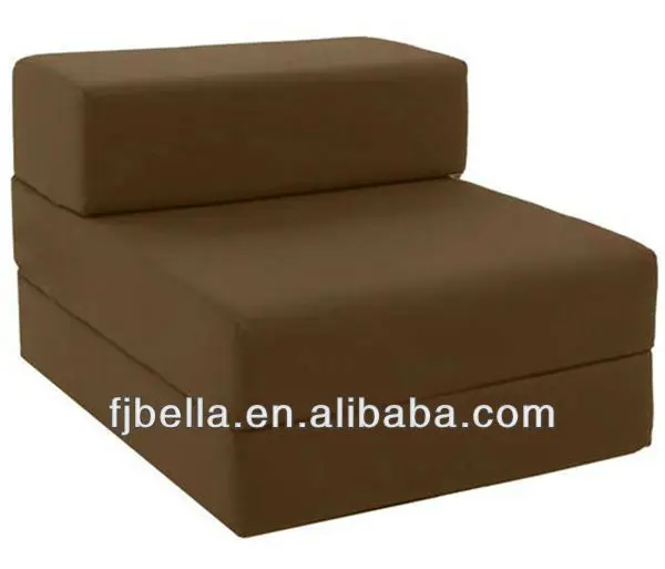 KATOEN Enkele Stoel Chocolade Bed Z Gast Fold Out Futon Foam Klapstoel