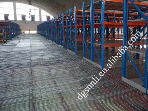仓库货架,金属装饰货架夹层系统