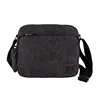 Wholesale korean vintage multi function black men canvas shoulder bag
