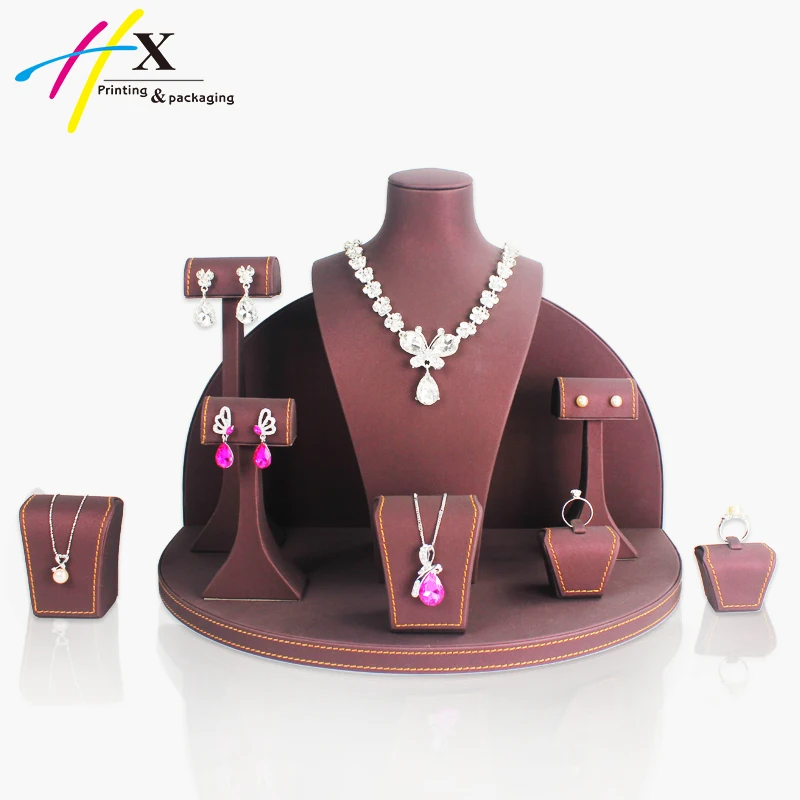 Leathertte Jewelry Display Set With Busts Buy Jewellery Display