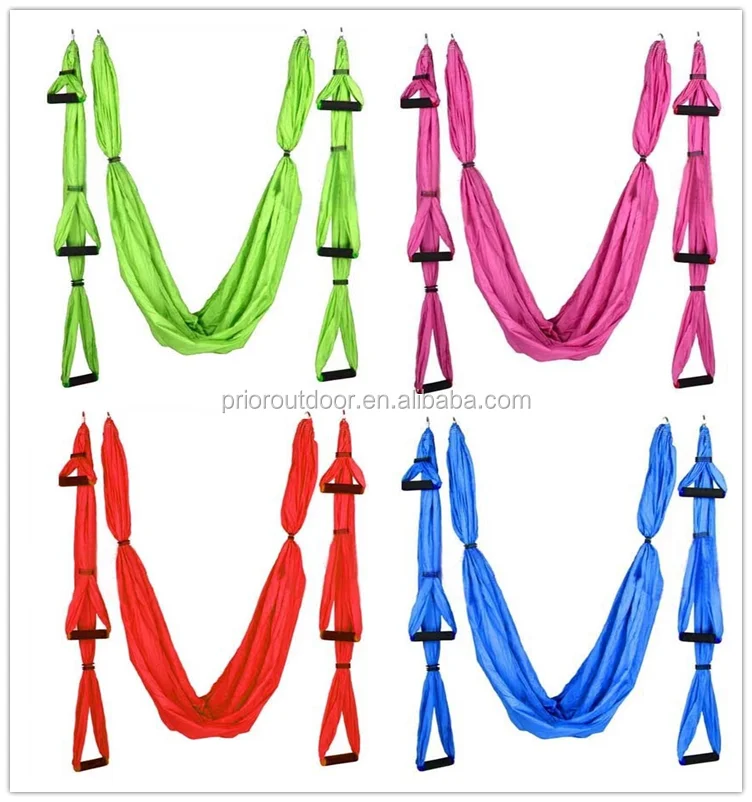 Wholesale Flying Antigravity yoga Swing, Aerial Yoga Hammock Yoga Inversion Sling Trapeze, Including 4 Carabiners 2 Daisy Chains