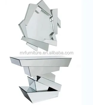 Round Mirrored Furniture Console Table View Living Empire Round Mirrored Furniture Console Table