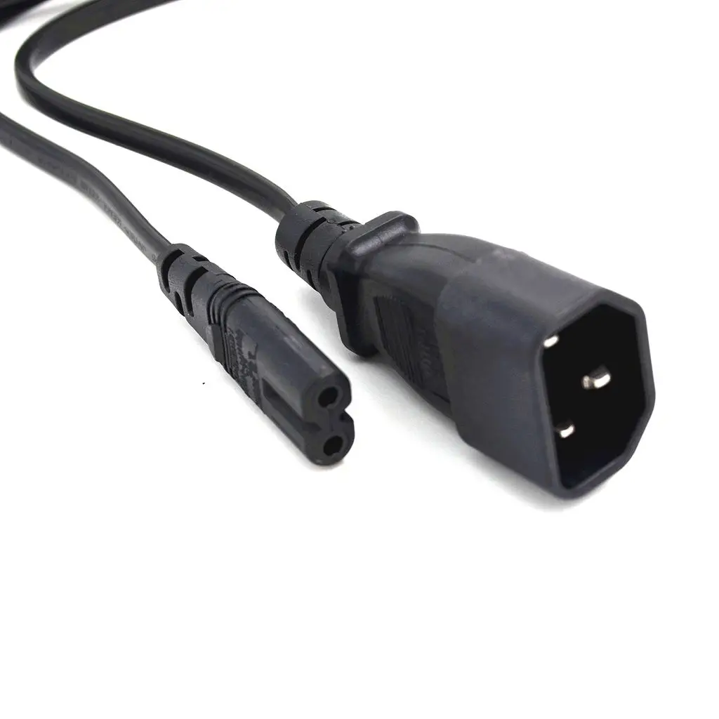 6.6ft Iec 60320 C14 Male Plug To C7 Female Power Extension Cable,C14c7