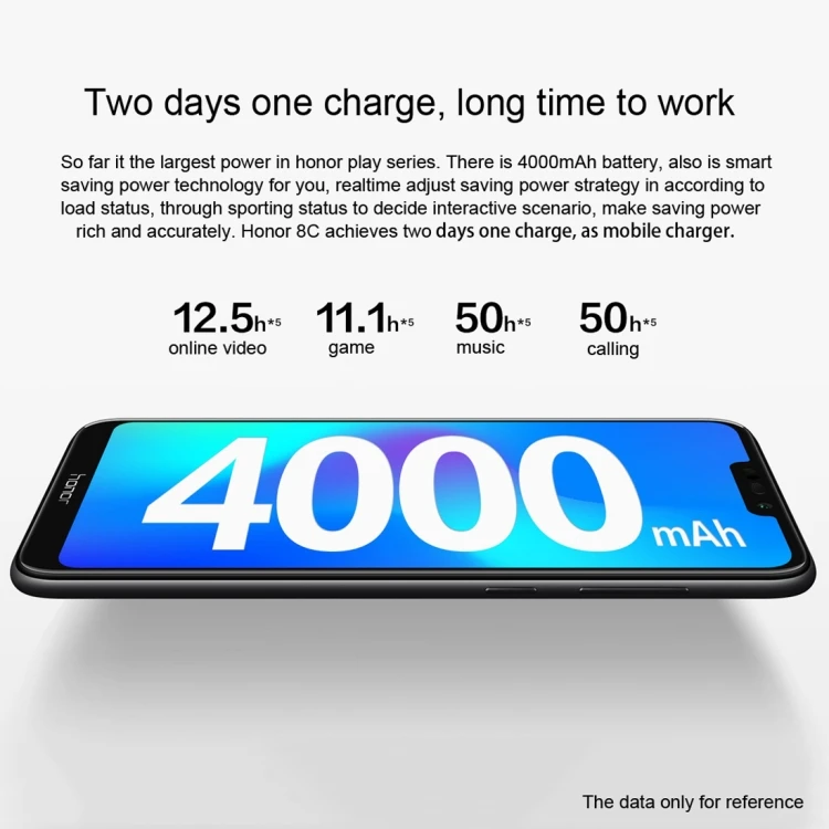 2019 Newest Arrival Smart Phone Huawei Honor 8C, Dual 4G, 4GB+32GB, Dual AI Back Cameras Huawei Android Mobile Phone