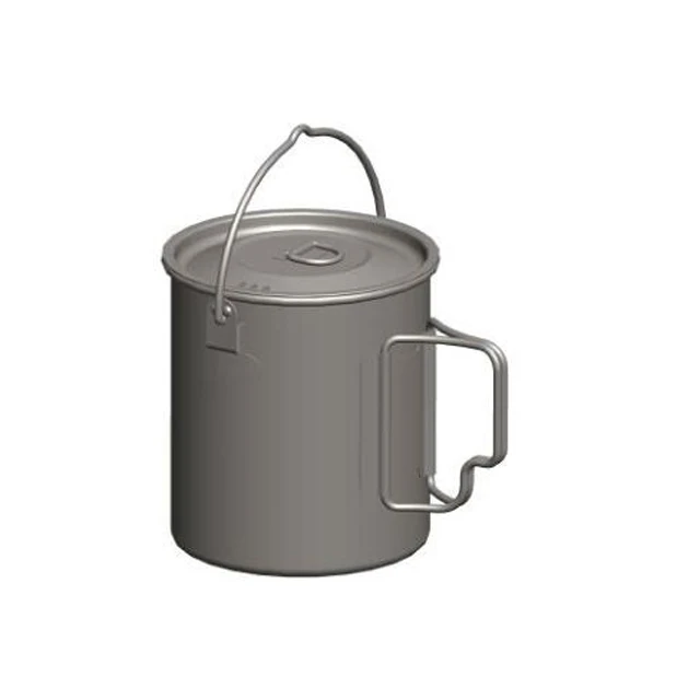 Ultralight single-wall  cookware outdoor camping hiking titanium pot cup