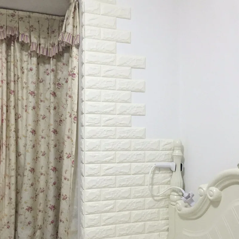 2017 3D Bedroom Living Room Modern Wall Background Brick Pattern Wallpaper Foam 3D wall sticker