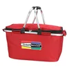 Long metal handle picnic canvas vegetable storage beach shopping basket
