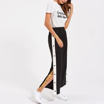 track pants button up side