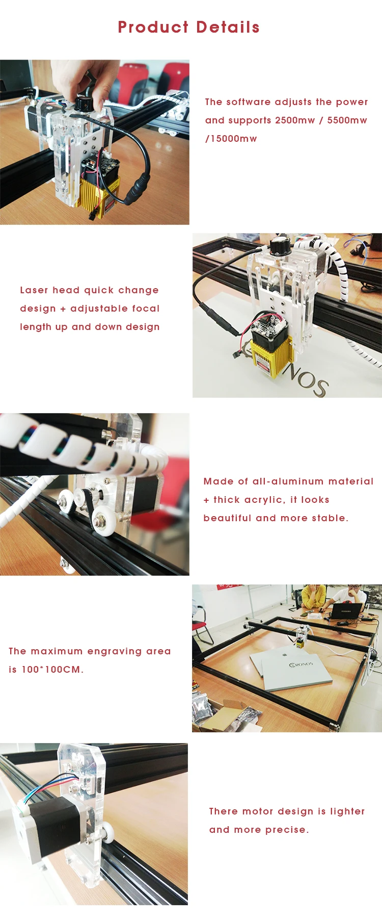 6550 CNC DIY laser engraving cuting machine for stainles steel and wood
