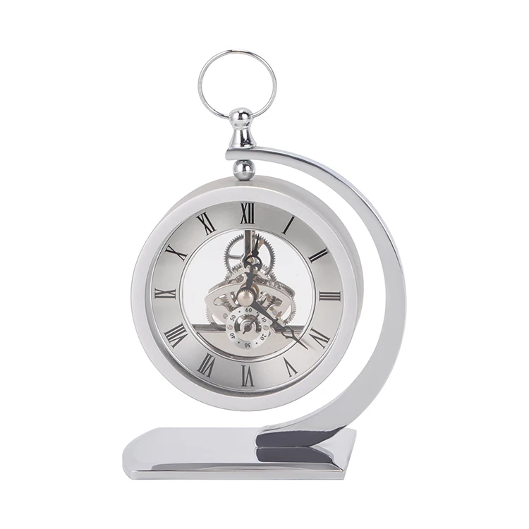 Metal chrome clock carriage clock