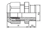 Cable gland PG MG plastic metal Hawke cable gland