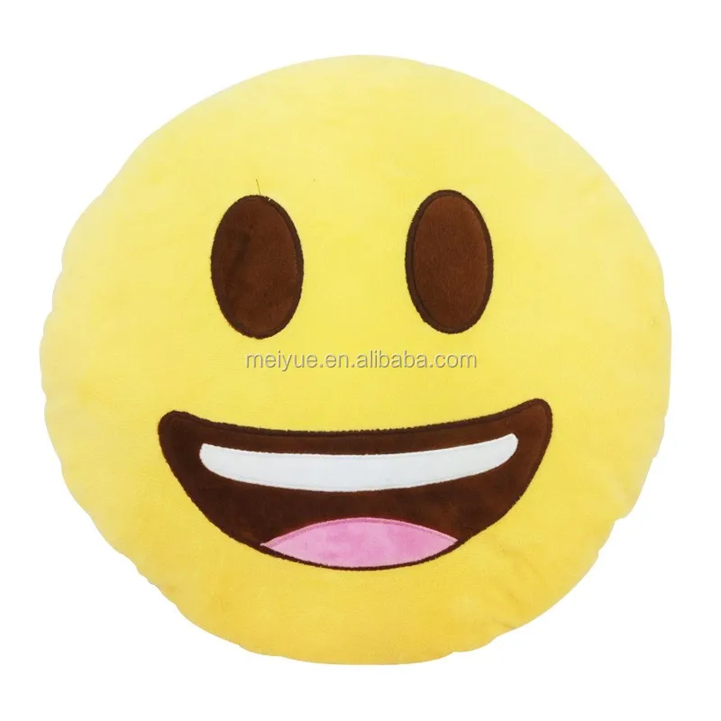 Icon Stuffed Emoji Bantal Ciuman Cinta Hati Senyum Wajah Kuning