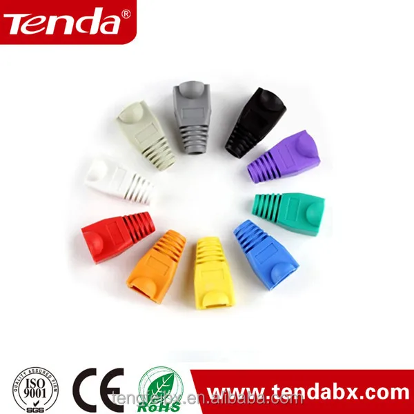 Soft plastic 8P8C Plug rj45 boots caps high quality rj45 protective jacket Cat5 Cat6 Modular Connector