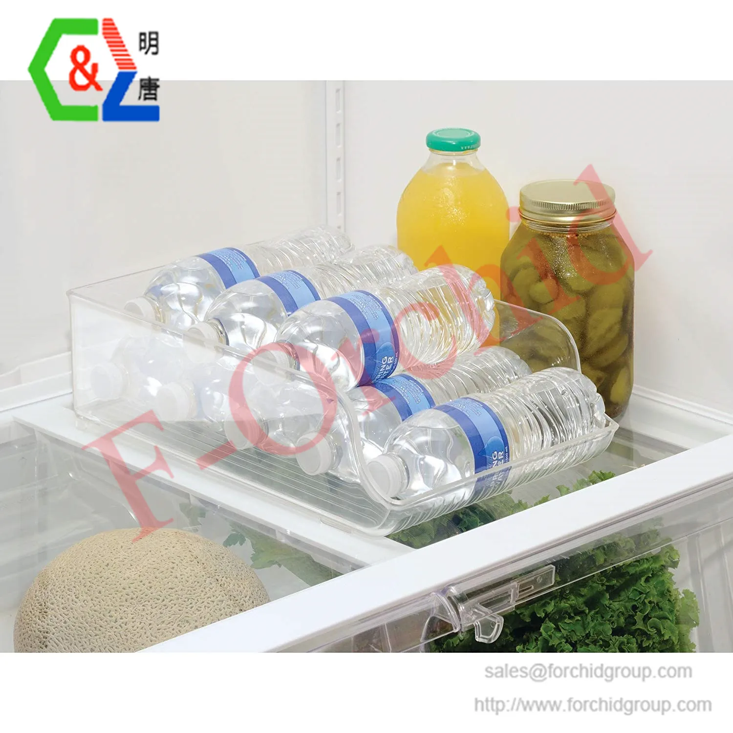 Wide Plastic Kitchen Water Bottle Storage Organizer Tray Rack Holder