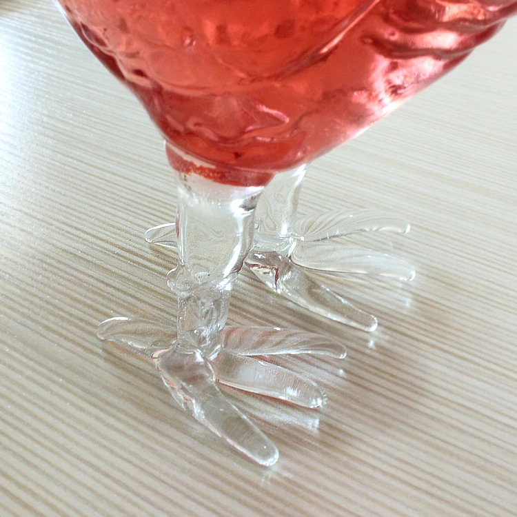 Creative Hand Made Borosilicate Heat Resistant Animal Shaped Clear Glass Decanter Chicken Shaped Wine Bottle.jpg