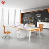 4 person sit stand office workstation computer tables