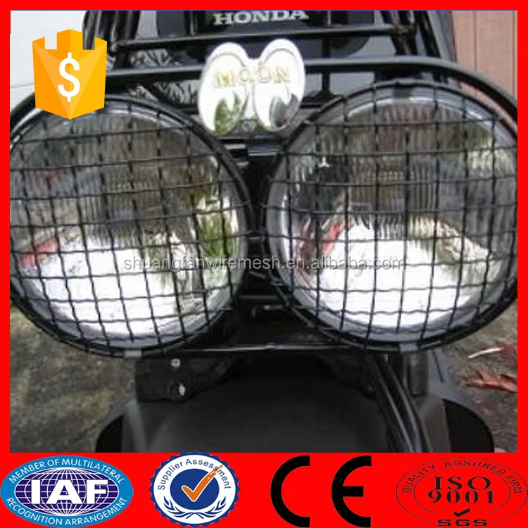 7" Headlight Stone Guard Raly Cover Stainless Steel Mesh Universal Fit