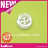 customized 4 hole plastic round button in transparent white colour