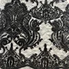 Great price textiles black plain warp knitted stock sequin embroidery fabric