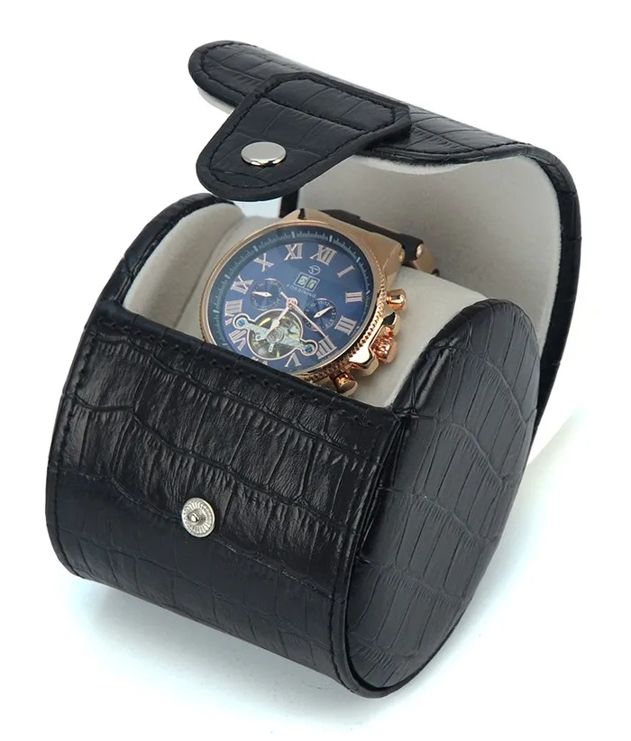 Customize Design Roll Real Leather Single Watch Travel Case Buy