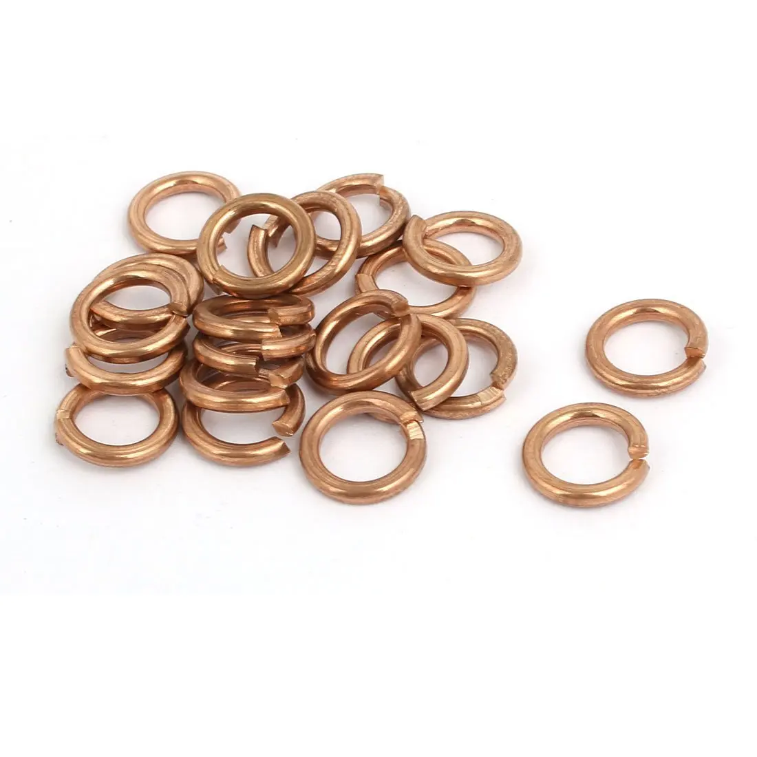 uxcell 6mm Inner Diameter Split Lock Spring Washer Gasket Copper Tone 20pcs