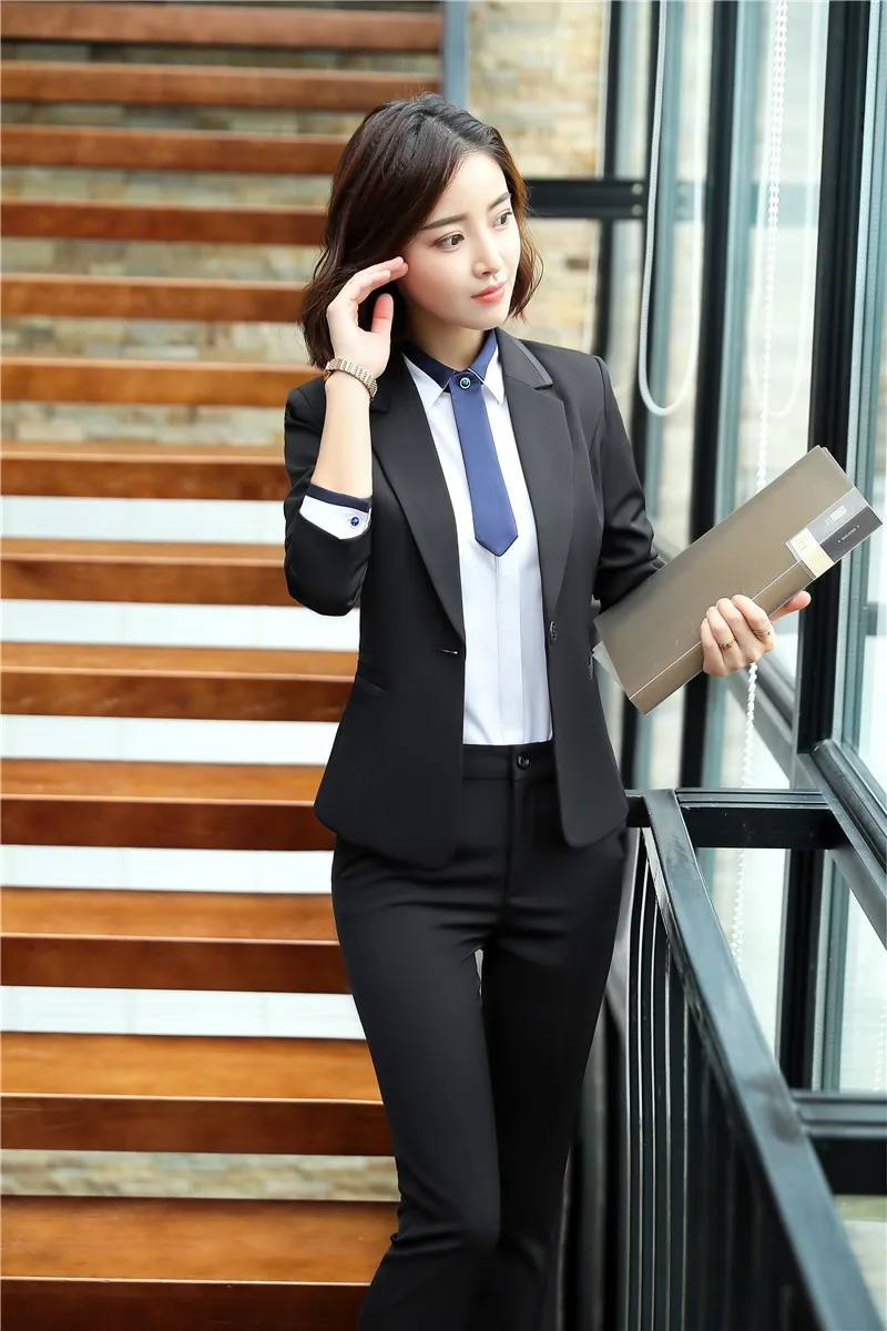 New Model Low Price Fabric Womens Suit Ladies Business Slim Fit Suit