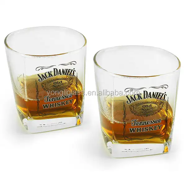 Whisky glass, square base whiskey glass, wholesale jameson whisky glass