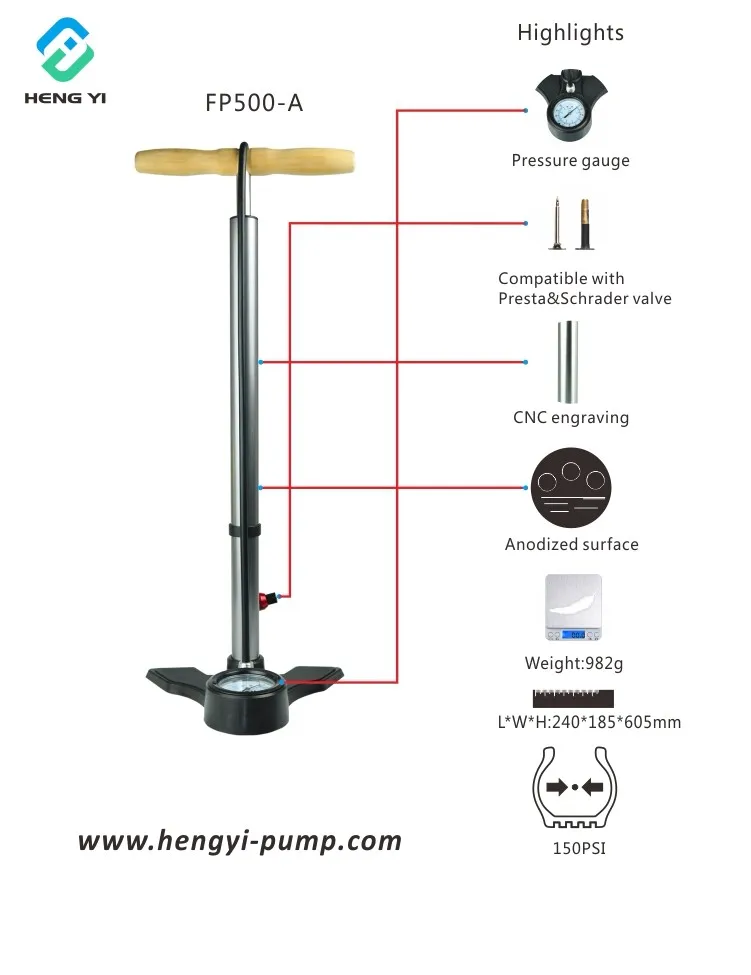 bike pump on bike