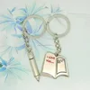 Note book & Pen for write I LOVE YOU metal keychain/ valentines gift