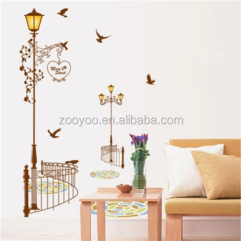  Zooyoo  Lamp Wall Sticker Removable Wall Sticker Lamp Home  