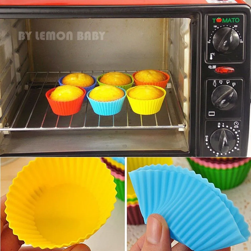 Hot Sale! Silica Gel Muffin Liners Baking Cups / Cupcake Liners Cake