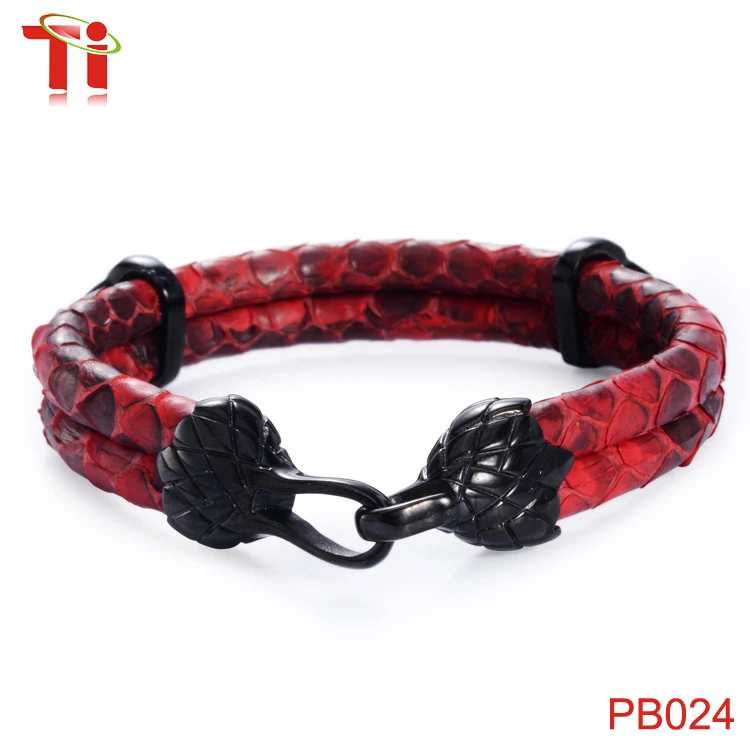 Aohua Genuine Python Bracelet Men High Cl Red Cord For Aohua Genuine Python Bracelet Men High Cl Red Cord For Watch Custom Leather To Skin