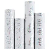New Arrival Silver Shiny Holographic Patterns Printed Gift Wrapping Paper