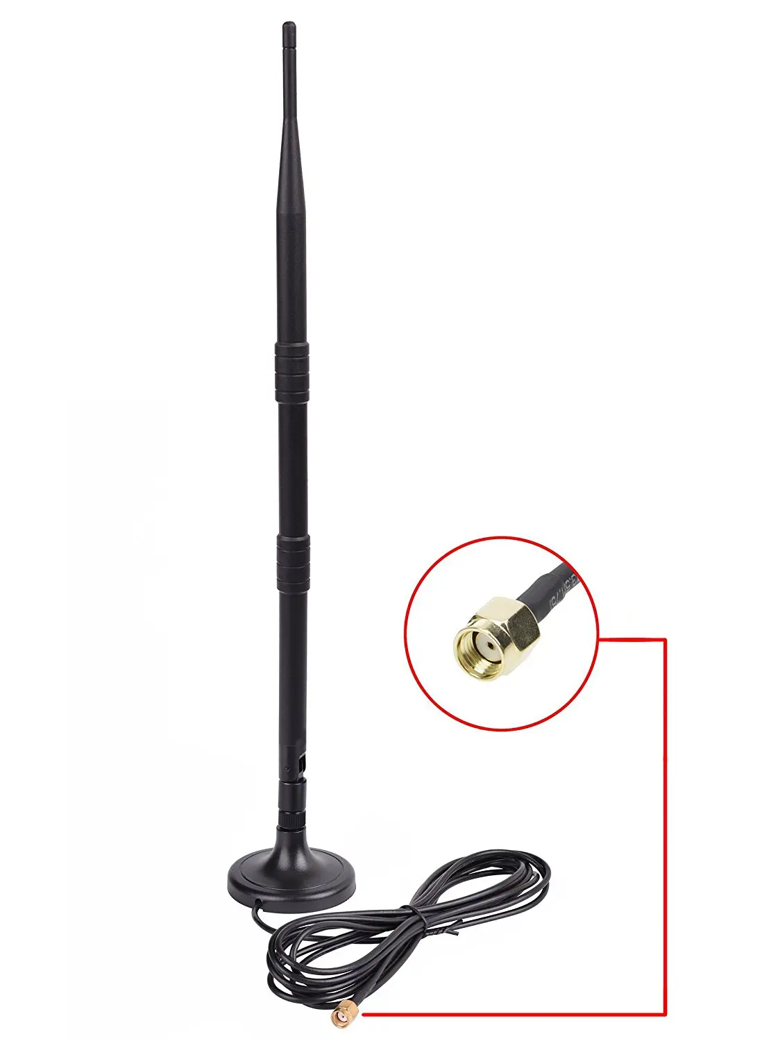 2.4g 9dbi Gain Wireless Wifi Antenna Booster Omni Suction Cup Dipole